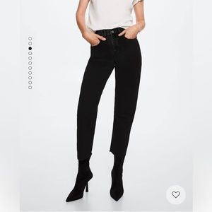 Mango high waist cropped straight jeans